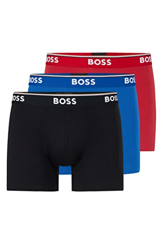 BOSS Herren Brief 3p Co/EL Boxershorts, New - Open Miscellaneous962, L EU