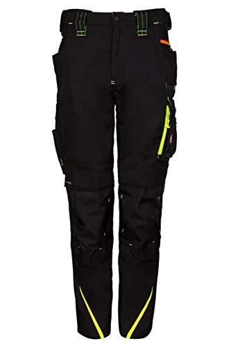 Engelbert Strauss 65511 Hose e.s.motion 2020, Qualitative Arbeitskleidung, Mehrfarbig (Schwarz/Gelb), 54