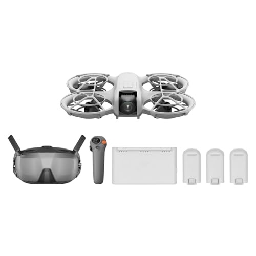 DJI Neo Motion Fly More Combo – Mini Drohne mit Kamera 4K UHD Für Erwachsene, 135g, Follow-Me, Handstart, Motivverfolgung, QuickShots, Integrierter Propellerschutz, C0, mit RC Motion 3 und 3 Akkus