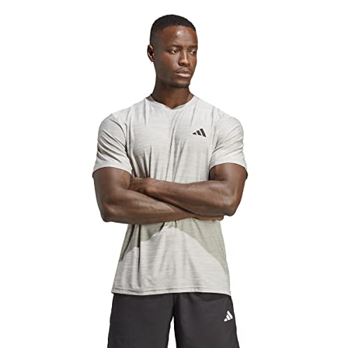 Adidas Herren T-Shirt (Short Sleeve) Tr-Es Stretch T, MGH Solid Grey/White/Black, IC7416, M