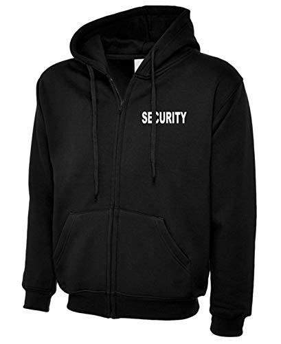 R&K Dienstbekleidung KAPUZEN-SWEATJACKE HOODIE - SECURITY bedruckt vorne und hinten Gr. XXL