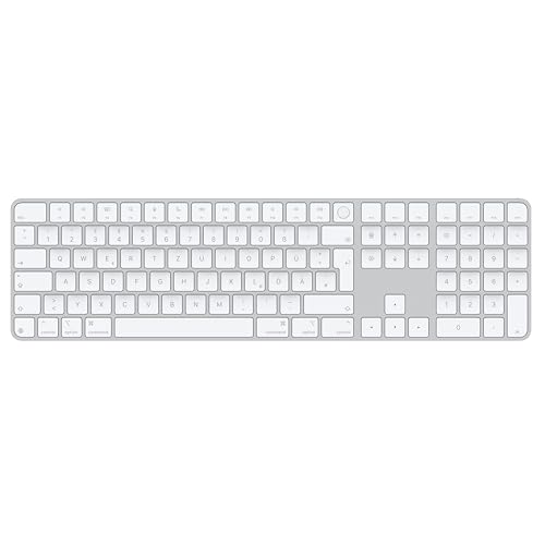 Apple Magic Keyboard mit Touch ID und Ziffernblock für Mac Modelle mit Apple Chip – Deutsch – Weiße Tasten ​​​​​​​