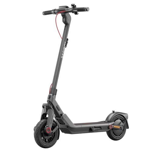 Segway-Ninebot E3 D E-Scooter für Pendler mit Straßenzulassung, 45km Reichweite (37km bei 20km/h), 800W Motor, faltbar & leicht (17,5kg), Federung vorne & hinten, 10-Zoll Reifen, IPX5