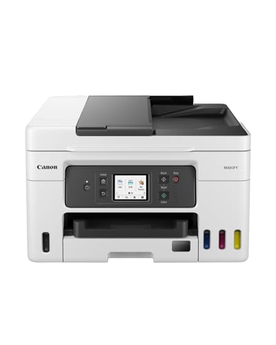 Canon MAXIFY GX4050 Drucker für den Heimgebrauch & Büro – Farbdrucker & Scanner All-in-One Kabellos | MegaTank Tintenstrahldrucker, Kopierer, Scanner & Fax | WLAN, Ethernet & USB-Verbindung A4-Drucker