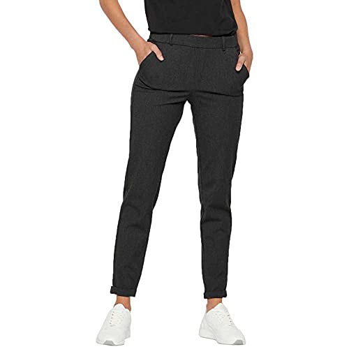 VERO MODA Damen Hose 10225280 Dark Grey Melange M-30
