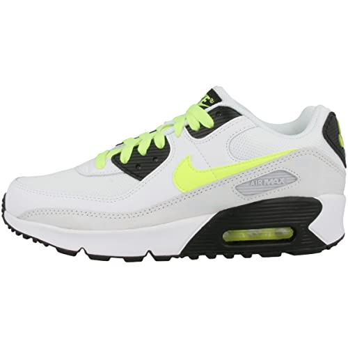 Nike Jungen Air Max 90 Ltr (Gs) Sportschuhe, White Volt Black Pure Platinum, 38 EU