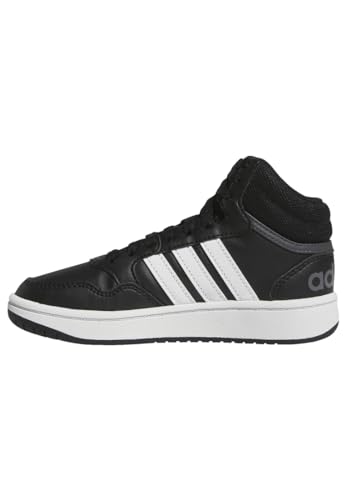 adidas Unisex Kinder Hoops Mid Shoes, Core Black / Cloud White / Grey Six, 36 2/3 EU