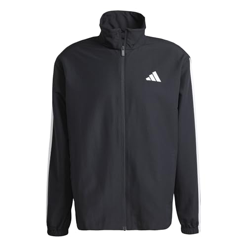 adidas Men's 3 STRIPES WOVEN TRACKSUITS, black, XXL
