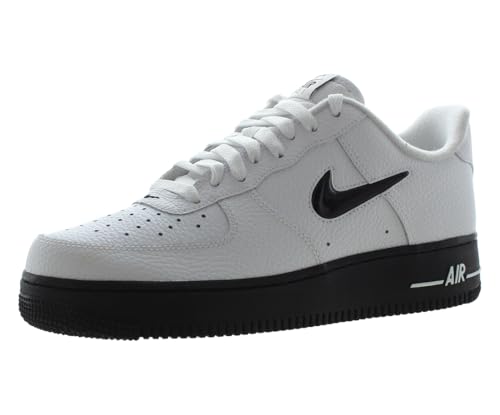 NIKE Herren Air Force 1 Sneaker, weiß/schwarz, 42 EU
