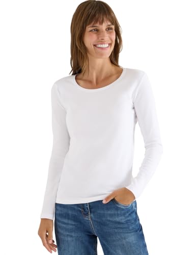 CECIL Basic Langarmshirt White M