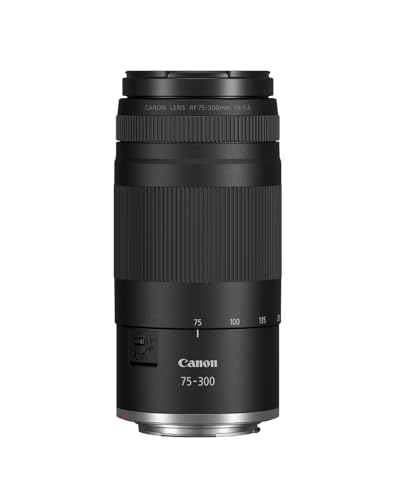 Canon RF 75-300mm F4-5.6 Objektiv | Leichtes Telezoom-Objektiv für Tier- & Sportfotografie | Mit Autofokus-Motor & Super-Spectra-Beschichtung | Kompatibel mit Canon EOS R Systemkameras