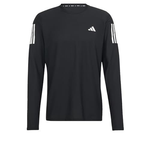 adidas Herren Own The Run Long Sleeve Tee, Black/White, M