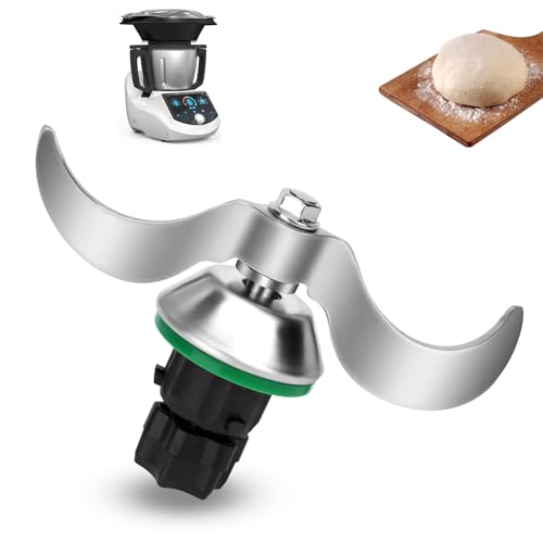 Teigmesser für Thermomix TM6, Edelstahl Teigmischmesser Messer für Vorwerk Thermomix TM5 TM6 TMF, Kein Teig-Rückstand, Schnelle Reinigung, Ersatzteile für Thermomix Mixmesser Ersatz Zubehör