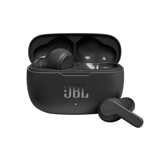 JBL Wave 200 TWS True-Wireless In-Ear Bluetooth-Kopfhörer - Schwarz – Kabellose Ohrhörer mit integriertem Mikrofon – Musik Streaming bis zu 20 Stunden – Inkl. Ladecase