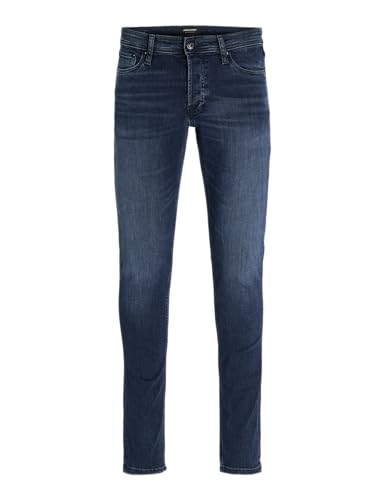JACK & JONES Herren Slim Fit Jeans Glenn Skinny Tapered JJI Glenn ORIGINAL AM, Farben:Dunkelblau, Größe Jeans:34W / 32L