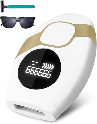 IPL Geräte Haarentfernung mit 999,999 Lichtimpulse, Manueller & Automatischer Modus, 5 Energiestufen, schmerzfreies Ergebnis, Geräte Haarentfernung Laser für Gesicht, Achseln, Beine, Körper