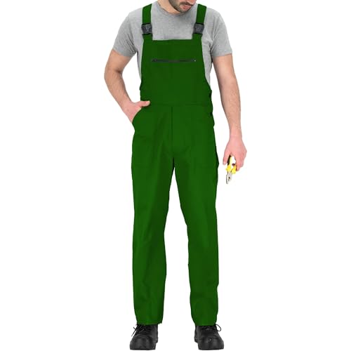 BWOLF Slater Arbeitslatzhose Herren Arbeitslatzhosen Männer Latzhose Herren Arbeitshose Schutz-Latzhose für alle Jahreszeiten und verschiedene Berufe S - 4XL (Gras-Grün, XL)