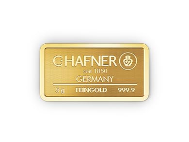 C. Hafner 5 Gramm Goldbarren - 999,9 Feingold - LBMA zertifiziert - im Blister - Neuware