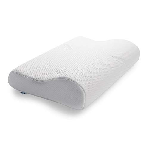 TEMPUR Original Schlafkissen Memory Foam, ergonomisches Nackenstützkissen für Seiten- und Rückenschläfer, Liegefühl fest, S (50 x 31 x 8/5 cm), Weiß