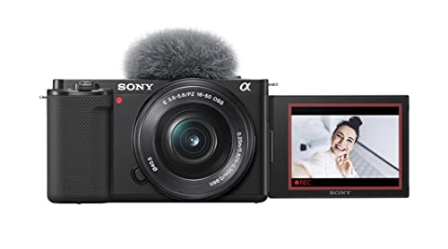 Sony Alpha ZV-E10 APS-C spiegellose Vlog-Kamera mit 16-50mm Objektiv (Display für Vlogging, 4K-Video, Echtzeit-Augen-Autofokus)