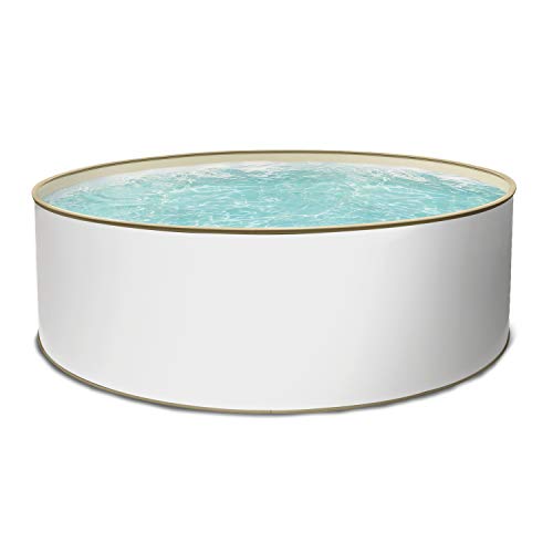Paradies Pool® Aufstellpool Becken Set - Gartenpool mit Stahlwand in rund mit sandfarbener Folie inkl. hochwertigen Skimmer mit Einlaufdüse (300 x 120)