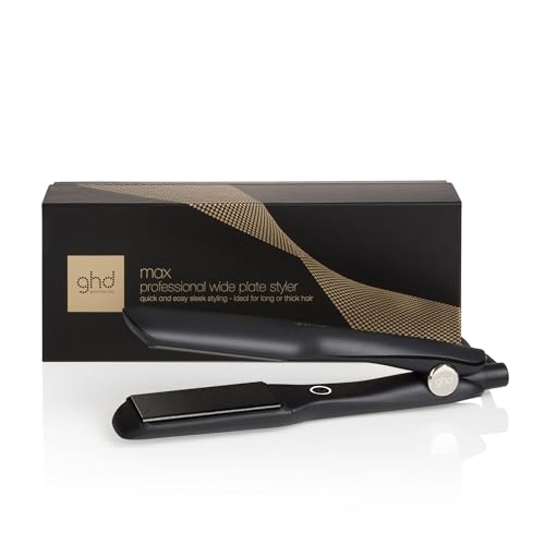 ghd Max Breitplatten-Haarglätter & Styler in Schwarz - Größere Platten für schnelles Styling, mehr Glanz, Frizz-frei - Für langes, dickes oder lockiges Haar