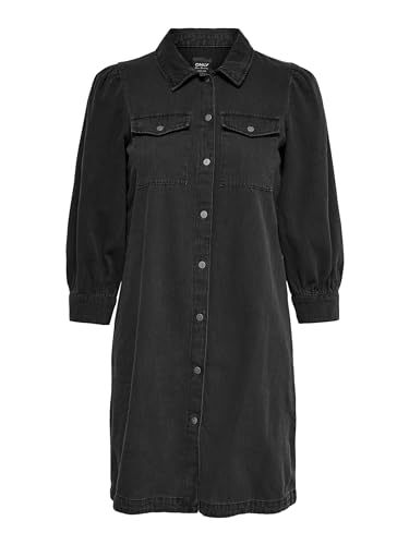 ONLY Damen ONLFELICA DNM Dress NOOS Kleid, Washed Black, M