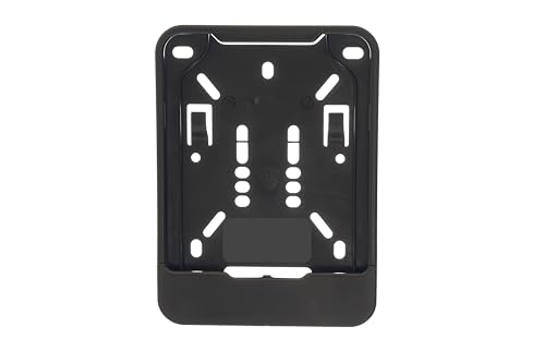 1x Schwarze Kennzeichenhalter für Versicherungskennzeichen 135 x 110 mm (für Mofa - Roller - S-Pedelec - E-Bike - Moped - L-Krad - Leichkraftrad)