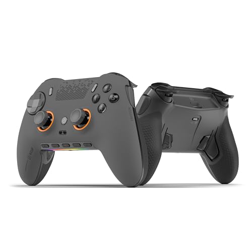 SCUF ENVISION PRO Wireless V1 (2023) PC-Gaming-Controller - Fünf Abnehmbare G-Tasten - Abnehmbare Back-Paddles - Instant Triggers - iCUE-Kompatibel - Stahlgrau