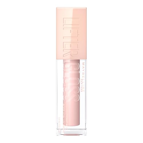 Maybelline New York Glänzender Lipgloss für voller wirkende Lippen, Feuchtigkeitsspendend, Mit Hyaluronsäure, Lifter Gloss, Farbe: Nr. 002 Ice (Nude), 1 x 5,4 ml