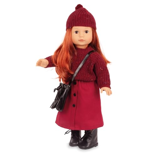 Götz 2590340 Precious Day Girls Julia Jubilee Puppe - 46 cm große Stehpuppe mit roten Haaren, braunen Augen in 7-teiligem Set