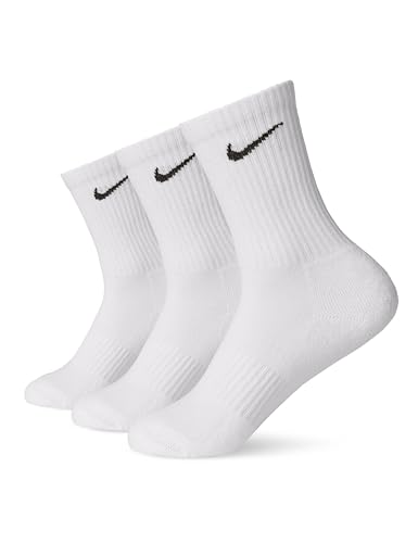 Nike Herren Unisex U Nk Everyday Ltwt 3pr Crew trainingssocken 3 Paar , Weiß (white/Black), L EU