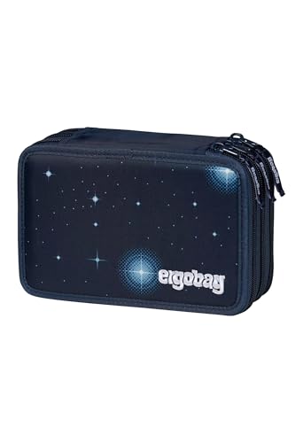 ergobag Maxi Mäppchen Set 40-Teilig, Lyra Bunt- und Filzstifte, Kleingeld Fach, Lineal, Schere KoBärnikus - Dunkelblau