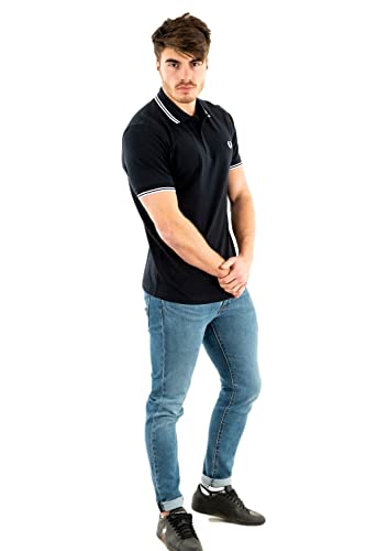 POLO UOMO MANICA CORTA M3600 NAVY/WHITE