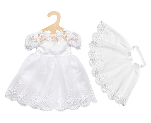 Heless 1020 - Brautkleid Sissi mit Schleier, für Puppen, Größe 28 - 35 cm, für eine rauschende Puppenhochzeit