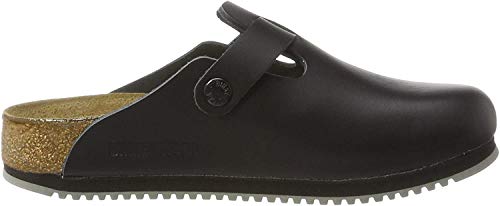 BIRKENSTOCK Original Boston Leder Normal, Black, 060194 46,0