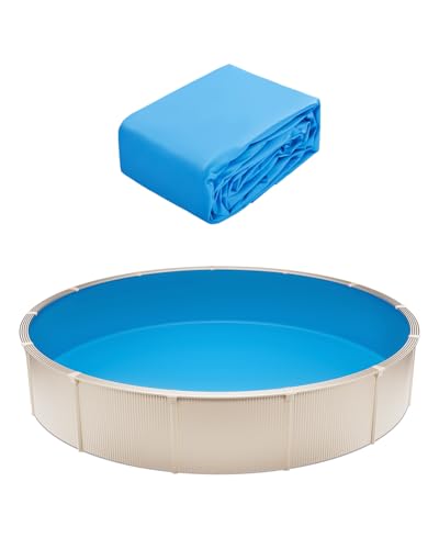 VEVOR Runde Poolfolie, φ350x120 cm, Innenfolie, Ersatzfolie, Innenhülle, Schwimmbadfolie Unibead-Stil Standard-Vinylfolie, verschleißfest, für Aufstellpools mit 120 cm Wandhöhe, einfarbig