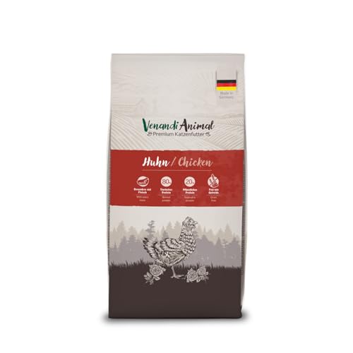 Venandi Animal – Premium Katzenfutter – Huhn, mit viel frischem Geflügel, Trockenfutter, getreidefrei 1er Pack (1 x 1,5kg)