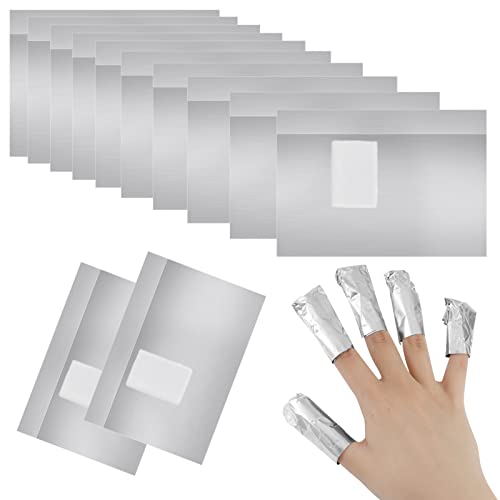 200 Stück Nagellack Remover Wraps, Nail Polish Pads Aluminiumfolie Nagellackentferner Folien einfachen entfernen von Gel