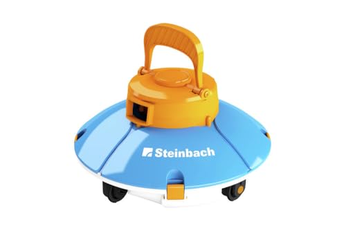 Steinbach Poolrunner Battery Basic 2.0 | Akku-Poolsauger für Flache Poolböden bis 10 m² | mit „Touch and Reverse“ Technologie | 60 Min Laufzeit | für Folienpools | einfache Handhabung