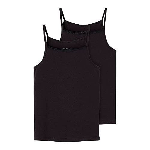 NAME IT Mädchen Nkfstrap Top 2p Noos Unterhose, Schwarz, 116 EU