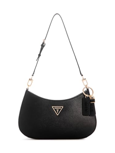 GUESS Noelle Umhängetasche mit Reißverschluss oben, Schwarz, Einheitsgröße