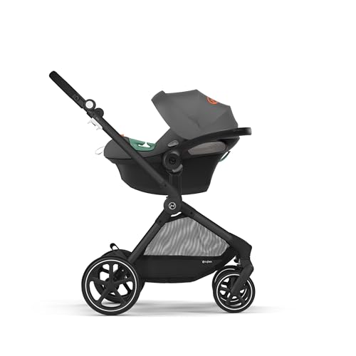 CYBEX Gold Kinderwagen EOS 2-in-1 mit Babyschale Aton B2 i-Size und Babyschalen-Adapter, Reisesystem, Ab Geburt bis 22 kg (ca. 4 Jahre), Lava Grey (Grau)