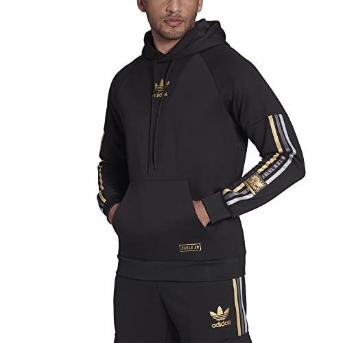 adidas Originals Men's Chile20 Pullover Hoodie, Black, X-Small