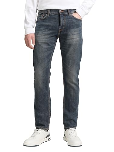 TOM TAILOR Herren Marvin Straight Jeans, 10281 - Mid Stone Wash Denim, 34/32