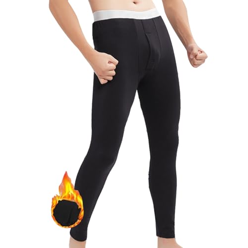 YCBMINGCAN The Deal Thermohose Herren Unterhosen Herren Lange Warm Thermohose Männer Thermounter wäsche Winter Skiunter wäsche Fleece Unter wäsche Hose Herren Thermo Unterhose
