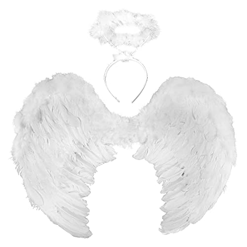 Bluelves wissen Federnflügel, Engelsflügel, Engeldekoration für Halloween Kostümparty