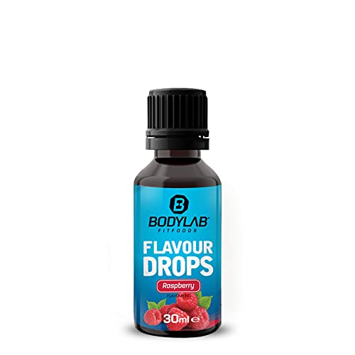 Bodylab24 Flavour Drops 30ml Himbeere, Kalorienfreie, Zuckerfreie & Fettfreie Aroma-Tropfen, Flavdrops zum Süßen von Lebensmitteln, Kaffee Sirup, Geschmackstropfen ohne Künstliche Farbstoffe