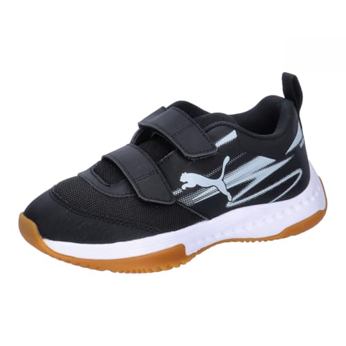 PUMA Unisex Kinder Varion Ii V Jr Indoor Court Shoe, Puma Black Cool Light Gray Gum, 32 EU