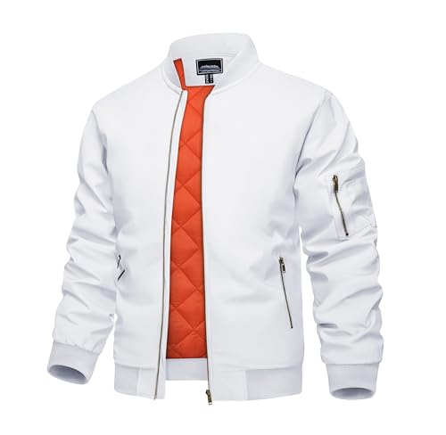 KEFITEVD Softshelljacke für Männer Slim Fit Bomberjacke Wintersportjacke Varsity Baseballjacke Winddichte Jacken